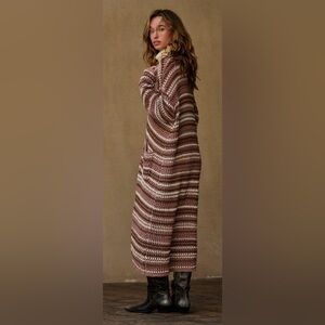 Free People Colette Sweater Cardi in Neutral Combo!